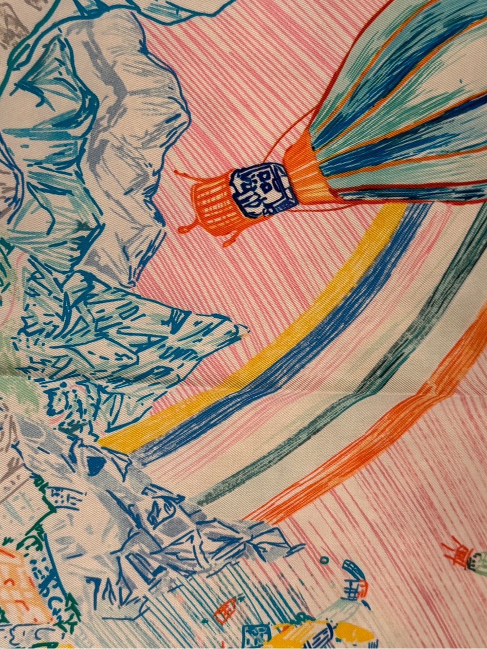 Luxury 90cm Silk Carnival Scarf - Picture 8 of 12